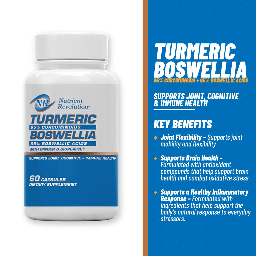 Turmeric (95% Curcuminoids) Boswellia (65% Boswellic Acids)