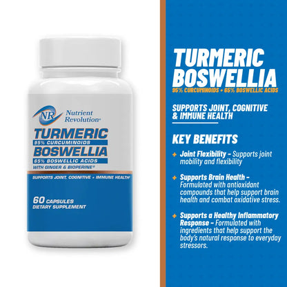 Turmeric (95% Curcuminoids) Boswellia (65% Boswellic Acids)
